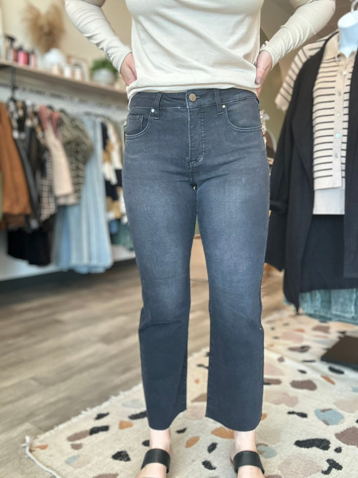 Lindsey Black Crop Jean-Risen-R3vel Threads, Women's Fashion Boutique, Located in Hudsonville, Michigan