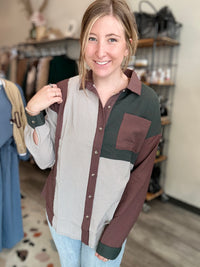 Aidyn Button Down-Hem & Thread-R3vel Threads, Women's Fashion Boutique, Located in Hudsonville, Michigan