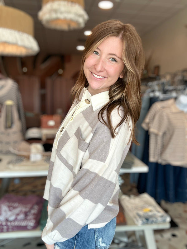 Makenna Top-Blu Pepper-R3vel Threads, Women's Fashion Boutique, Located in Hudsonville, Michigan