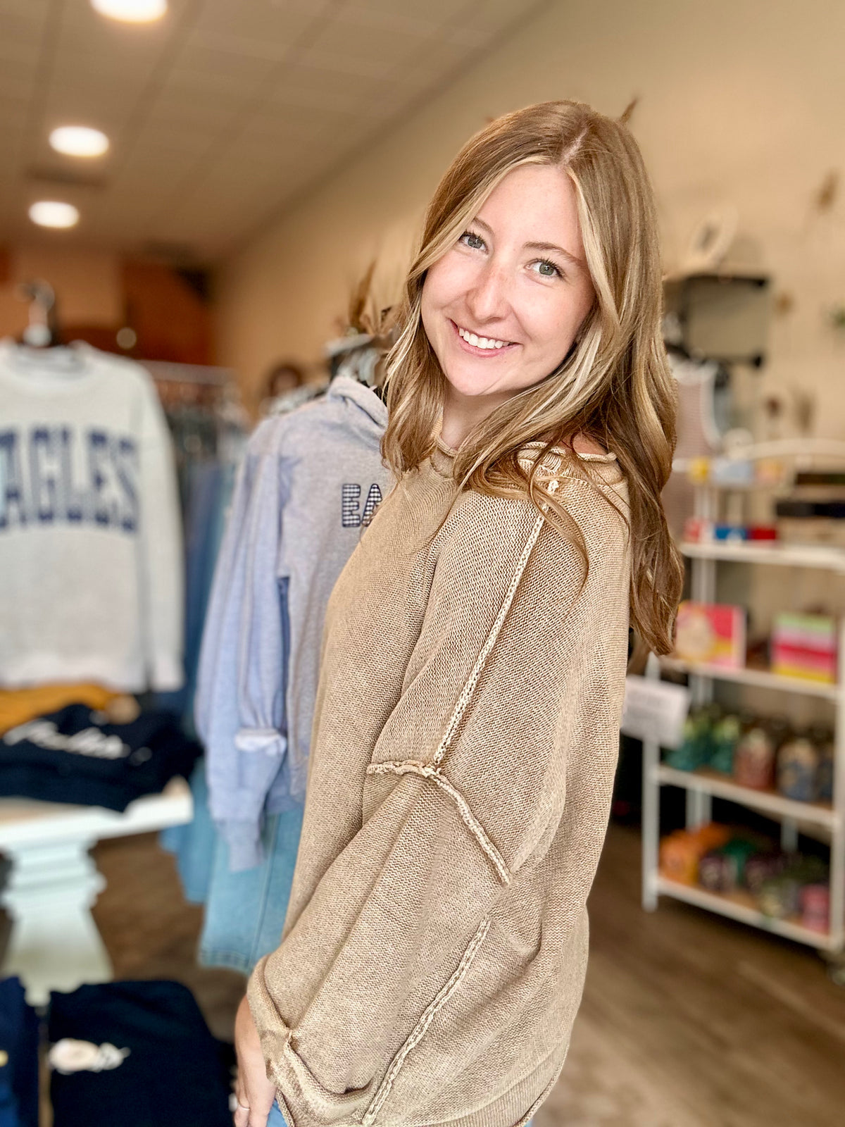 Annie Top-Blu Pepper-R3vel Threads, Women's Fashion Boutique, Located in Hudsonville, Michigan