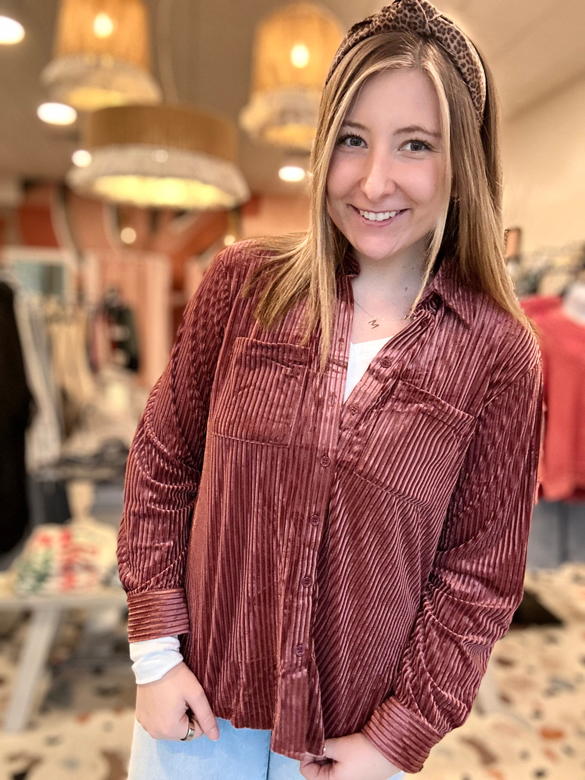 Brielle Button Down-GeeGee-R3vel Threads, Women's Fashion Boutique, Located in Hudsonville, Michigan