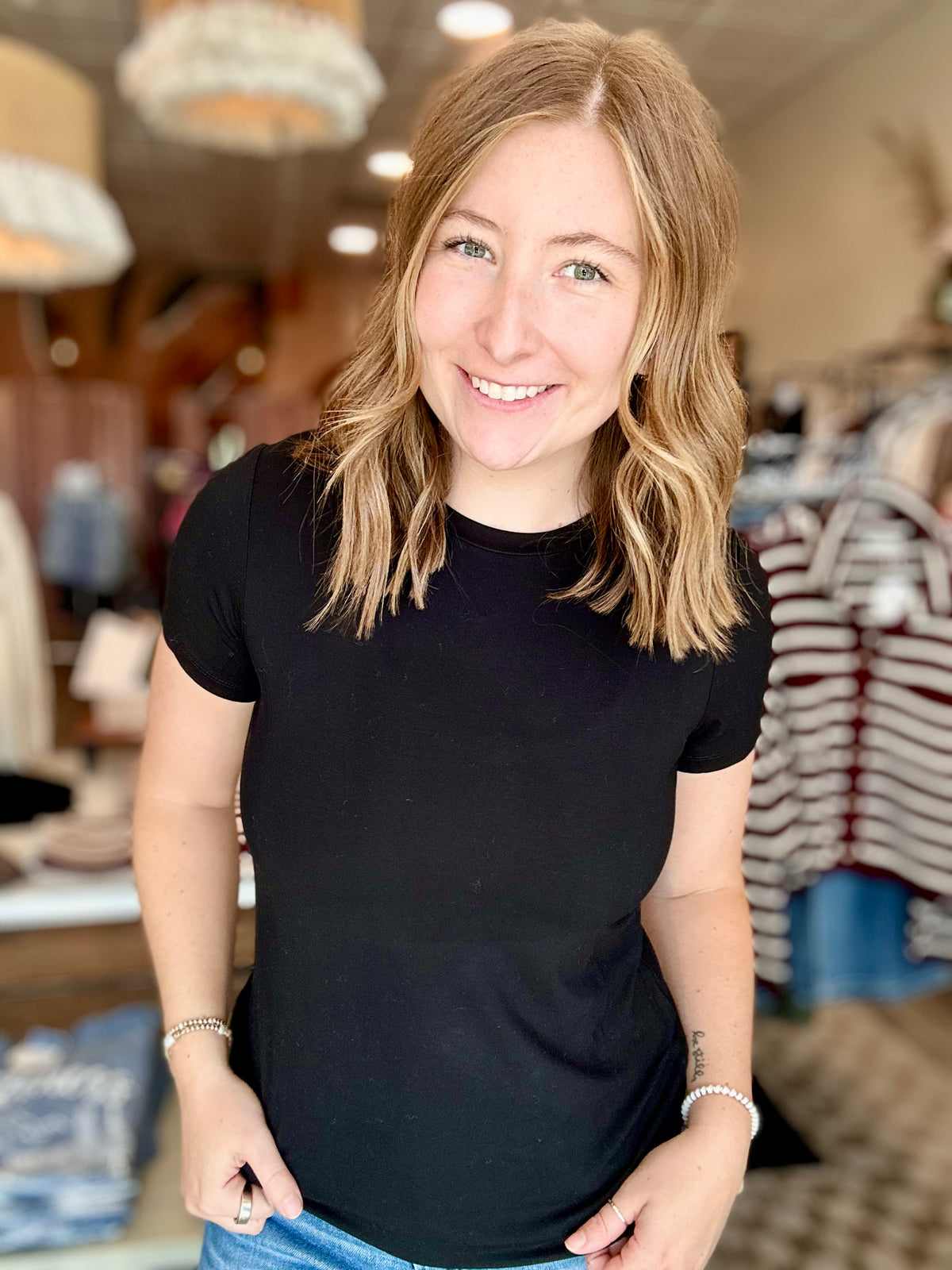 Carley top- Black-Be Cool-R3vel Threads, Women's Fashion Boutique, Located in Hudsonville, Michigan