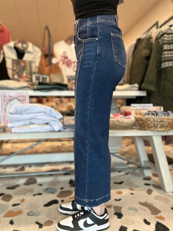 Kennedy High Rise Crop Front Seam-Risen-R3vel Threads, Women's Fashion Boutique, Located in Hudsonville, Michigan