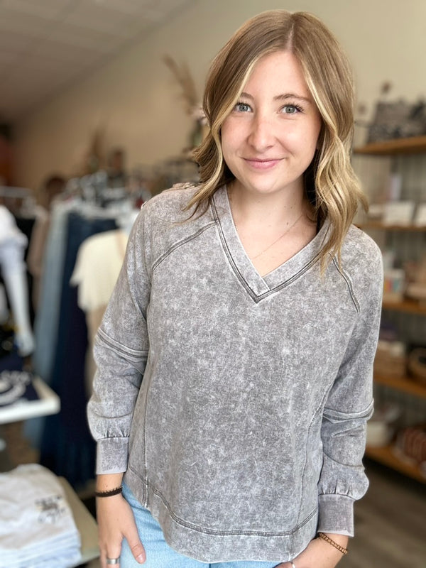 Opal Pullover-Blu Pepper-R3vel Threads, Women's Fashion Boutique, Located in Hudsonville, Michigan