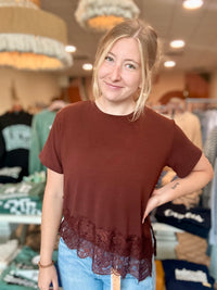 Faith Top-Brown-Les Amis-R3vel Threads, Women's Fashion Boutique, Located in Hudsonville, Michigan