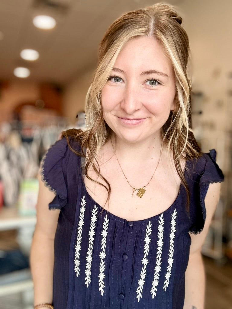 Alison Top-Blu Pepper-R3vel Threads, Women's Fashion Boutique, Located in Hudsonville, Michigan