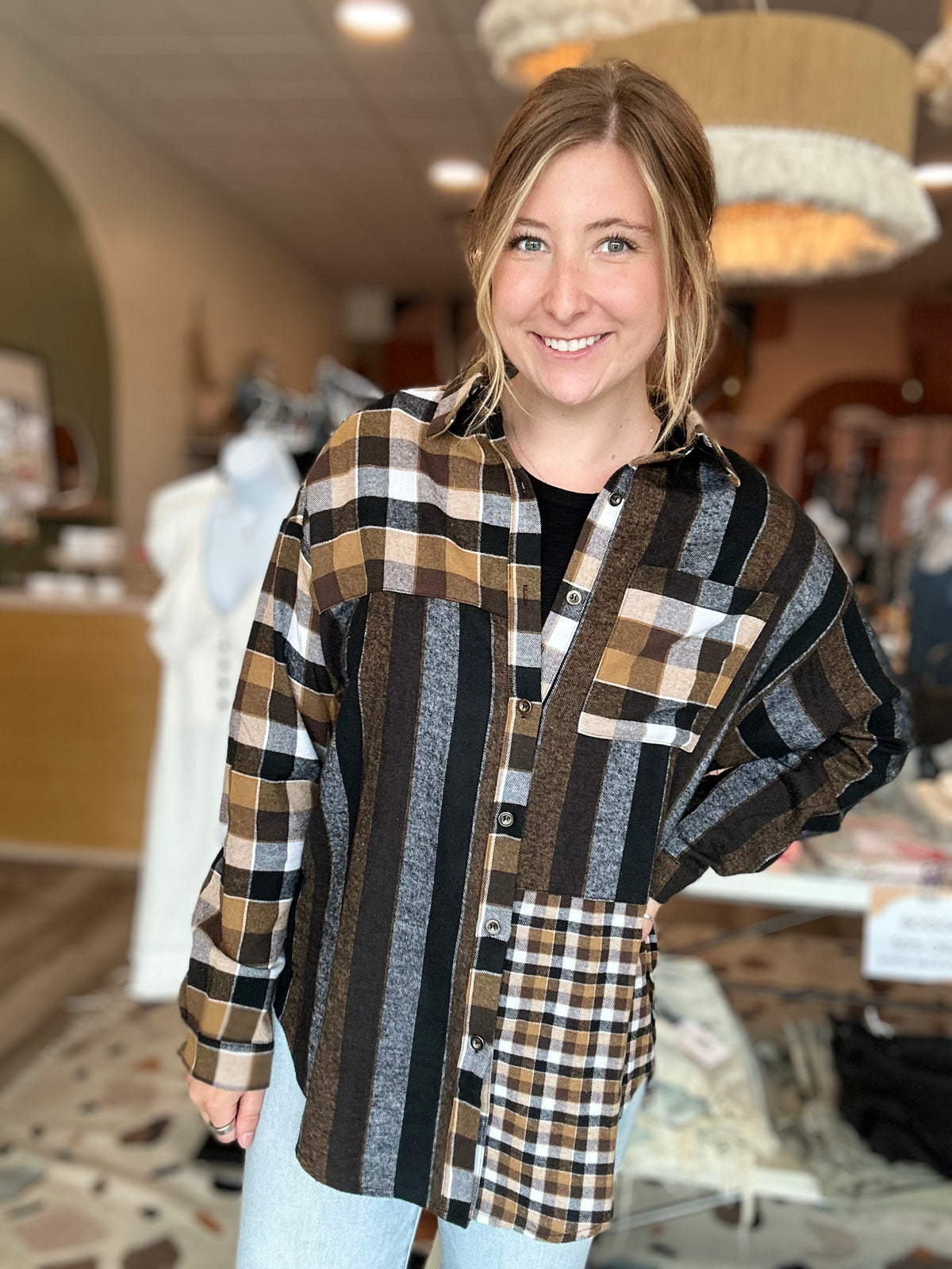 Lena Flannel-Aemi + Co-R3vel Threads, Women's Fashion Boutique, Located in Hudsonville, Michigan