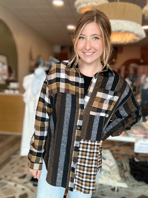Lena Flannel-Aemi + Co-R3vel Threads, Women's Fashion Boutique, Located in Hudsonville, Michigan