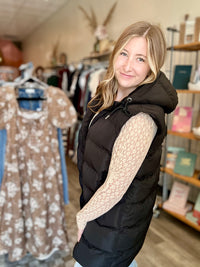 Cora Longline Puffer vest-Bluivy-R3vel Threads, Women's Fashion Boutique, Located in Hudsonville, Michigan