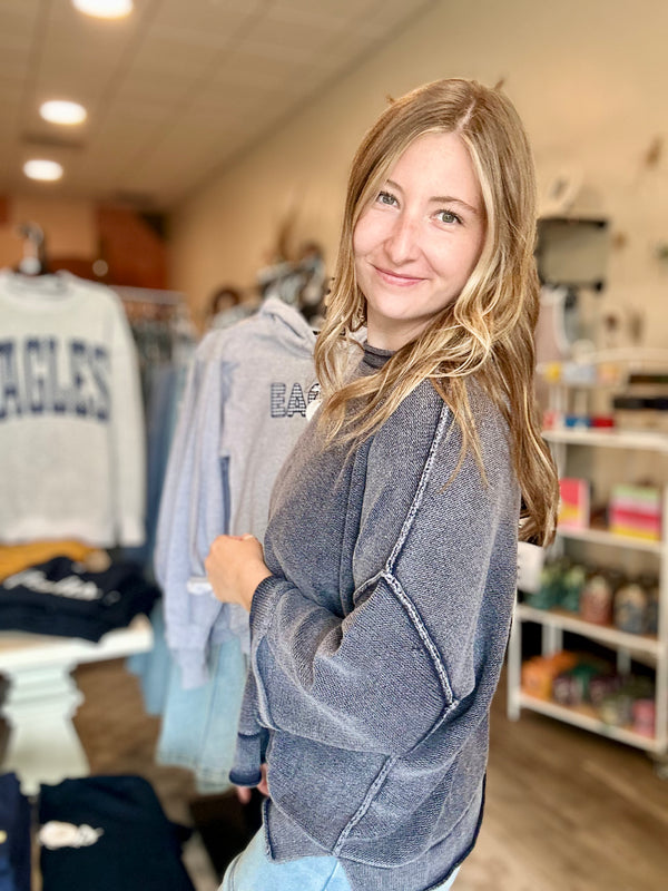 Annie Top-Blu Pepper-R3vel Threads, Women's Fashion Boutique, Located in Hudsonville, Michigan