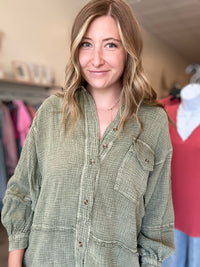 Spencer Button Up-Mittoshop-R3vel Threads, Women's Fashion Boutique, Located in Hudsonville, Michigan