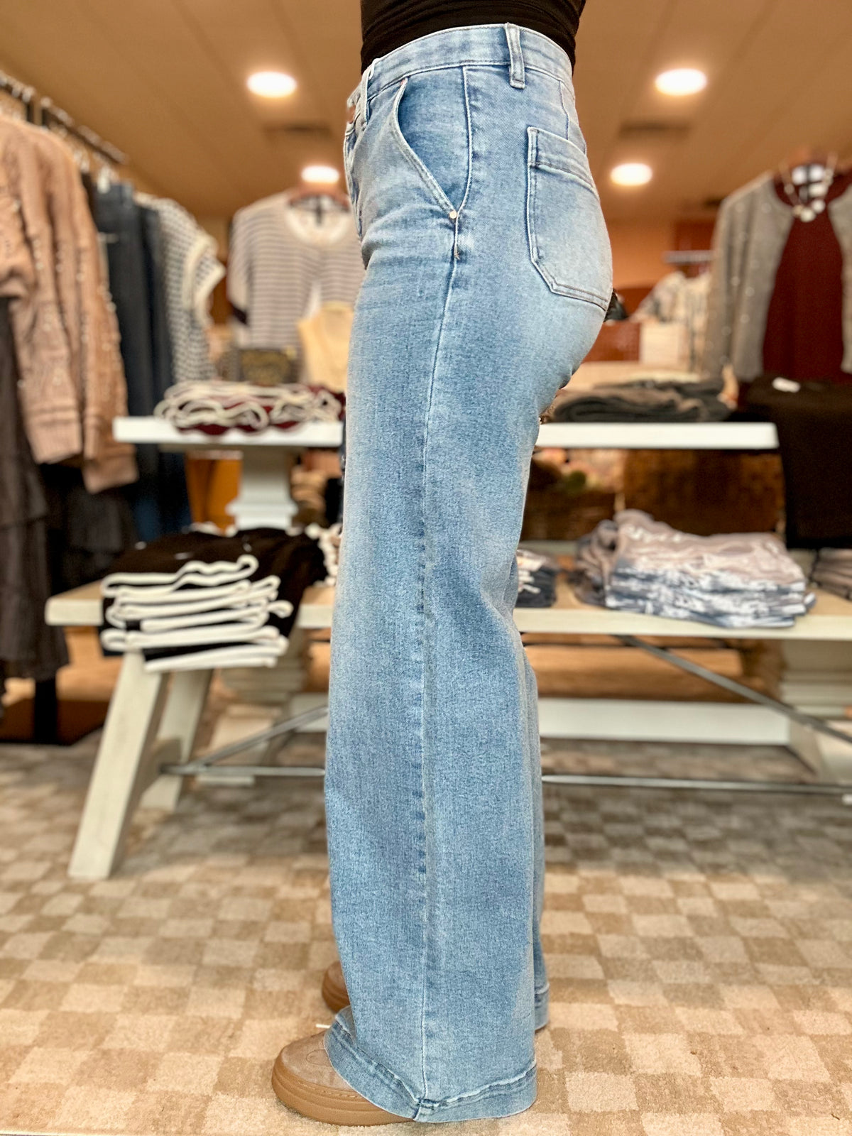 Tessa High Rise Wide Leg Jeans-Risen-R3vel Threads, Women's Fashion Boutique, Located in Hudsonville, Michigan