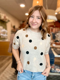 Faith Short Sleeve Sweater-Sunday Edition-R3vel Threads, Women's Fashion Boutique, Located in Hudsonville, Michigan