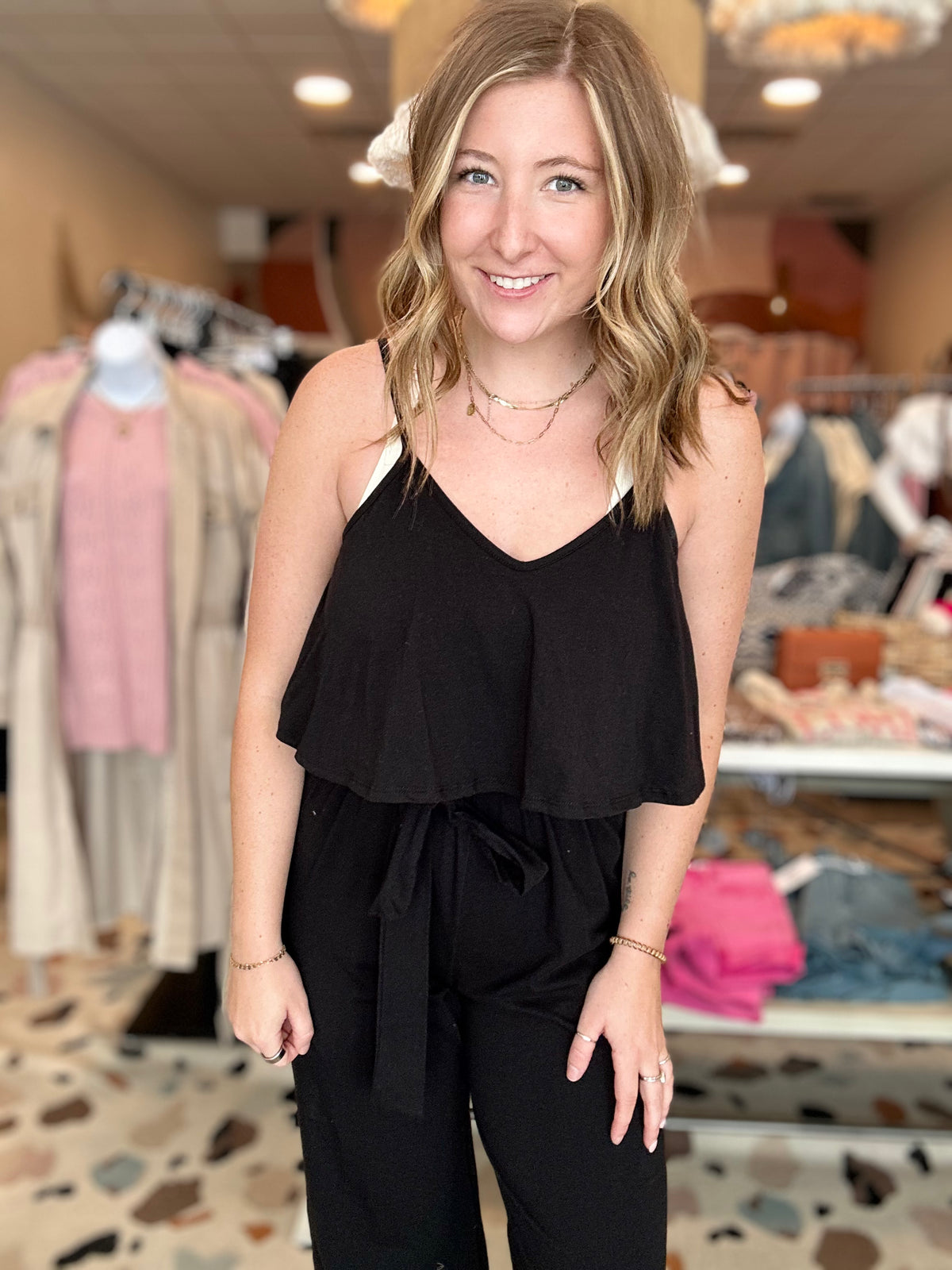 Grace Jumpsuit-Lovely Melody-R3vel Threads, Women's Fashion Boutique, Located in Hudsonville, Michigan