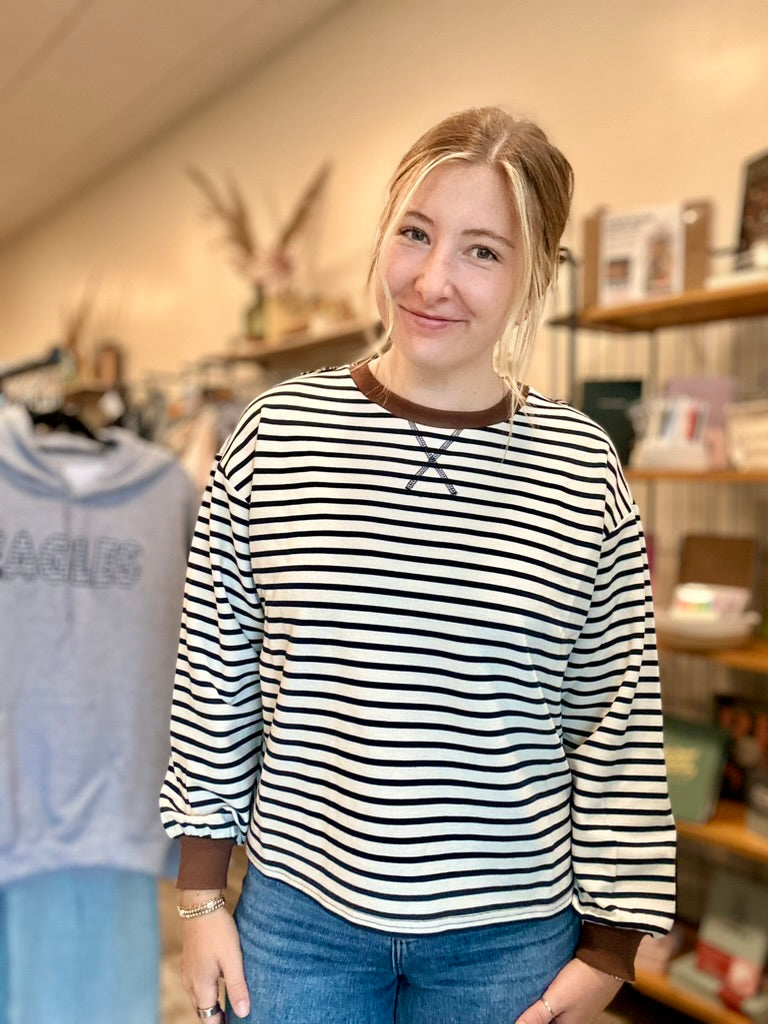 Gia Top-Blu Pepper-R3vel Threads, Women's Fashion Boutique, Located in Hudsonville, Michigan