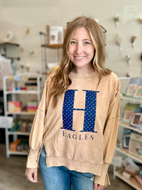 Washed Eagles Pullover-r3velthreads-R3vel Threads, Women's Fashion Boutique, Located in Hudsonville, Michigan
