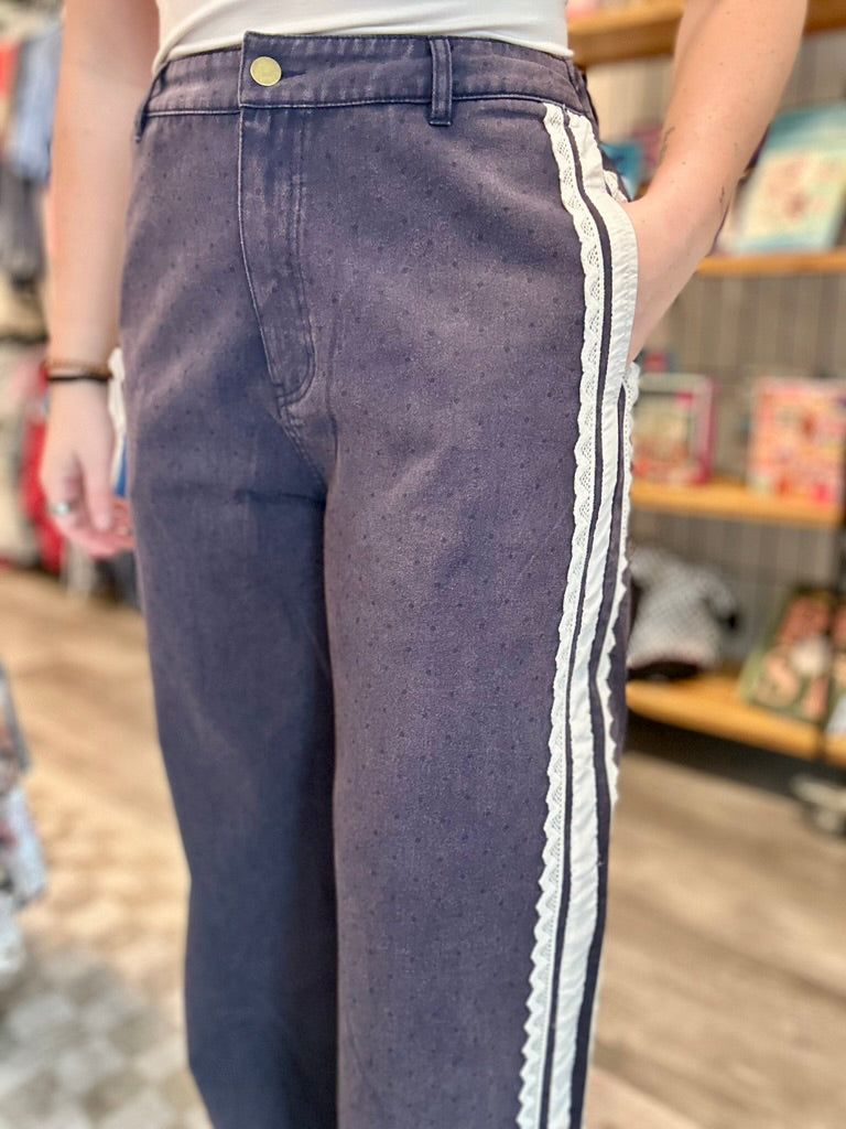 Rae Micro Dot Pant-Oddi-R3vel Threads, Women's Fashion Boutique, Located in Hudsonville, Michigan