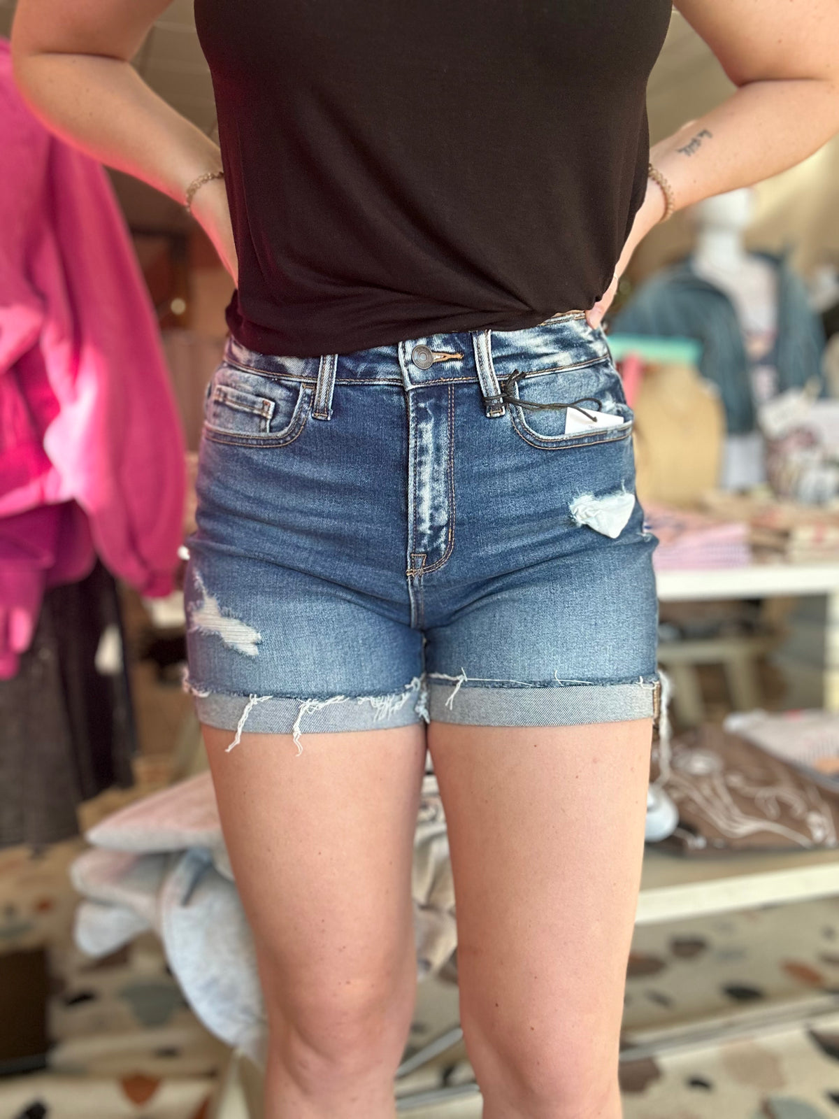 Tenley Jean Shorts-Zenana-R3vel Threads, Women's Fashion Boutique, Located in Hudsonville, Michigan