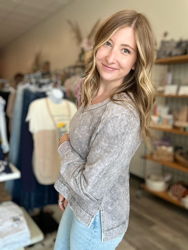 Opal Pullover-Blu Pepper-R3vel Threads, Women's Fashion Boutique, Located in Hudsonville, Michigan