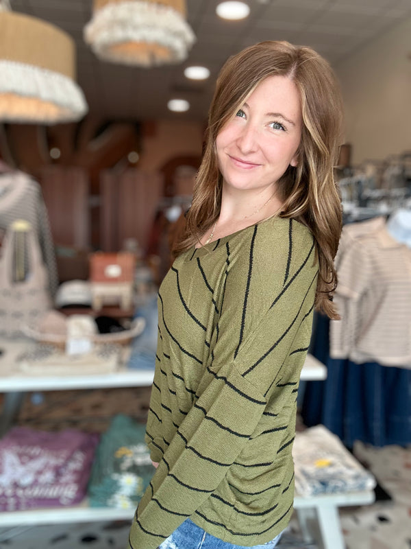 Dana Top-Blu Pepper-R3vel Threads, Women's Fashion Boutique, Located in Hudsonville, Michigan