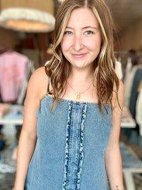 Darcy Denim Dress-Sewn + Seen-R3vel Threads, Women's Fashion Boutique, Located in Hudsonville, Michigan