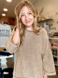 Annie Top-Blu Pepper-R3vel Threads, Women's Fashion Boutique, Located in Hudsonville, Michigan