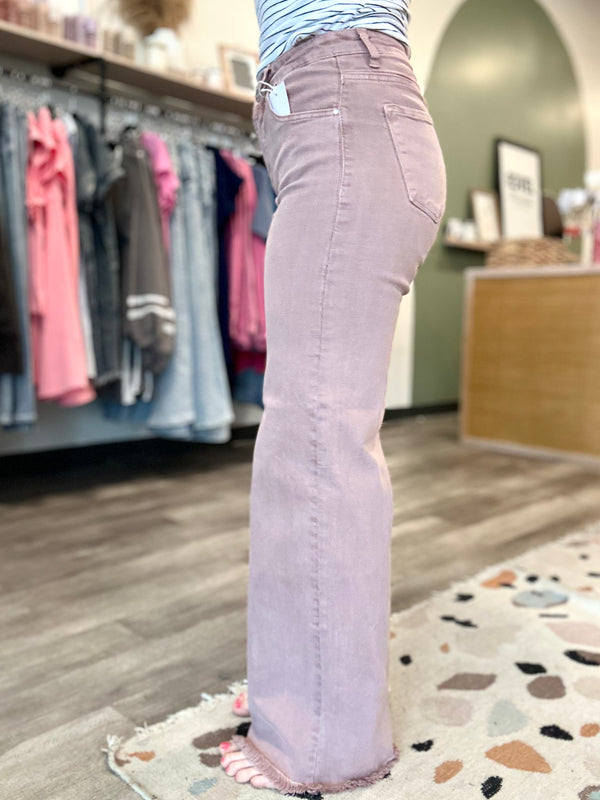 Hazel High Rise Mauve-Risen-R3vel Threads, Women's Fashion Boutique, Located in Hudsonville, Michigan