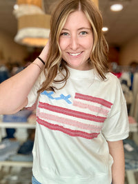 Red white & Cute Top-Oddi-R3vel Threads, Women's Fashion Boutique, Located in Hudsonville, Michigan