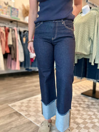 Jen Cuffed Denim-Risen-R3vel Threads, Women's Fashion Boutique, Located in Hudsonville, Michigan