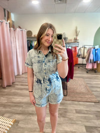 Faye Romper-Bluivy-R3vel Threads, Women's Fashion Boutique, Located in Hudsonville, Michigan