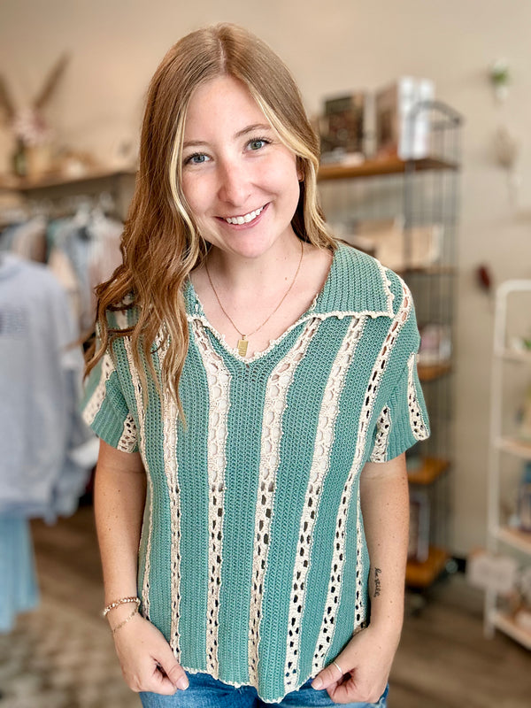 Sammy Crochet Top-Listicle-R3vel Threads, Women's Fashion Boutique, Located in Hudsonville, Michigan