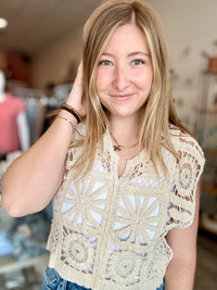 Lizzy Crochet Top-Doe & Rae-R3vel Threads, Women's Fashion Boutique, Located in Hudsonville, Michigan