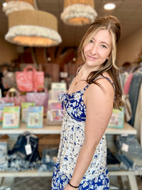 Bianca Dress-Blu Pepper-R3vel Threads, Women's Fashion Boutique, Located in Hudsonville, Michigan