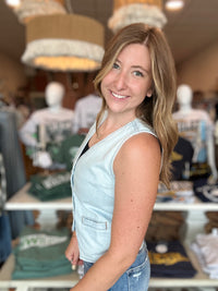 Jana Denim Vest-Zenana-R3vel Threads, Women's Fashion Boutique, Located in Hudsonville, Michigan
