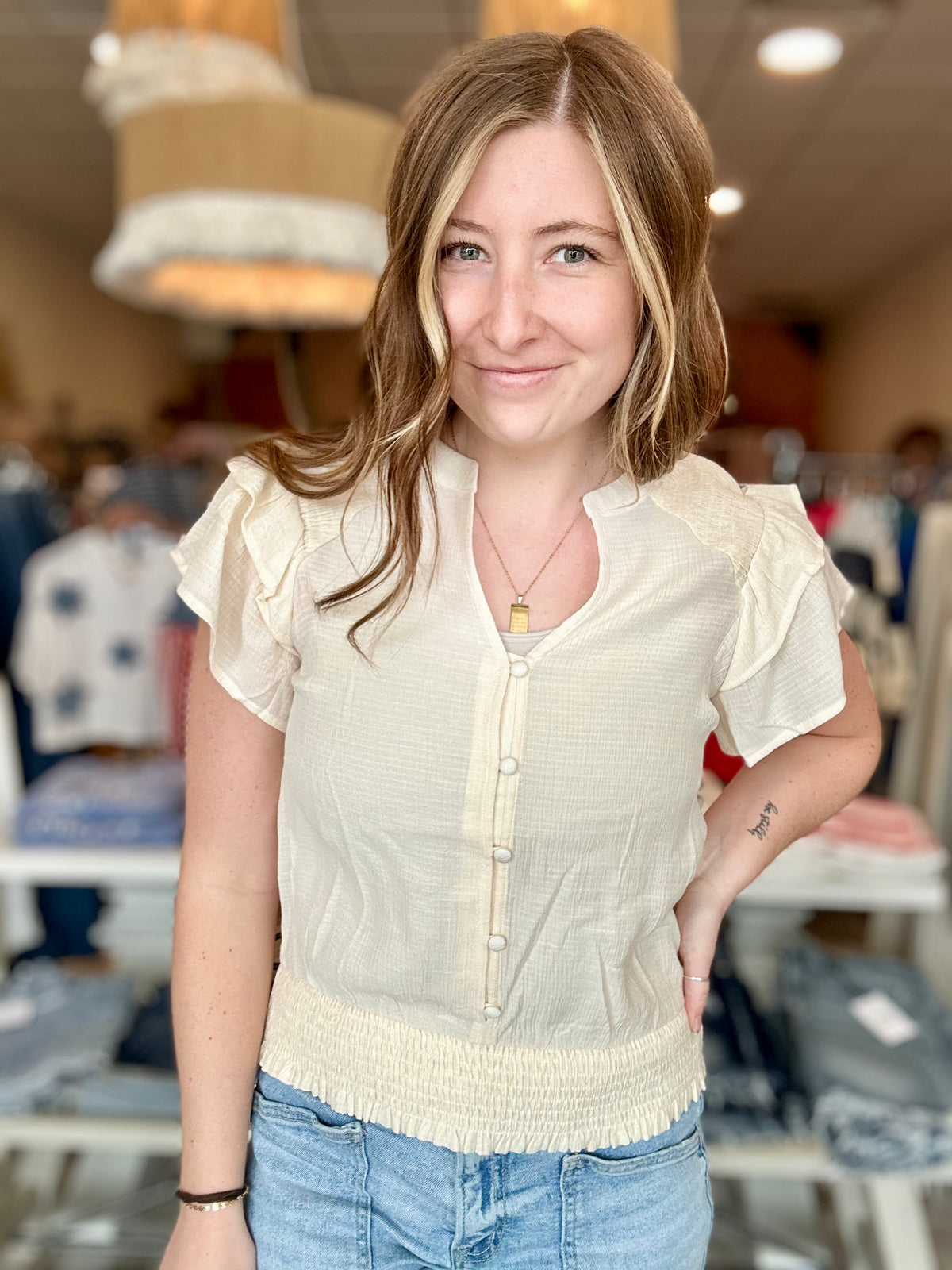 Megan Top-Doe & Rae-R3vel Threads, Women's Fashion Boutique, Located in Hudsonville, Michigan