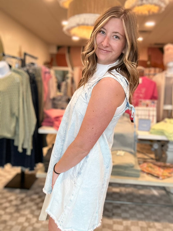 Kelli Denim Dress-New in-R3vel Threads, Women's Fashion Boutique, Located in Hudsonville, Michigan