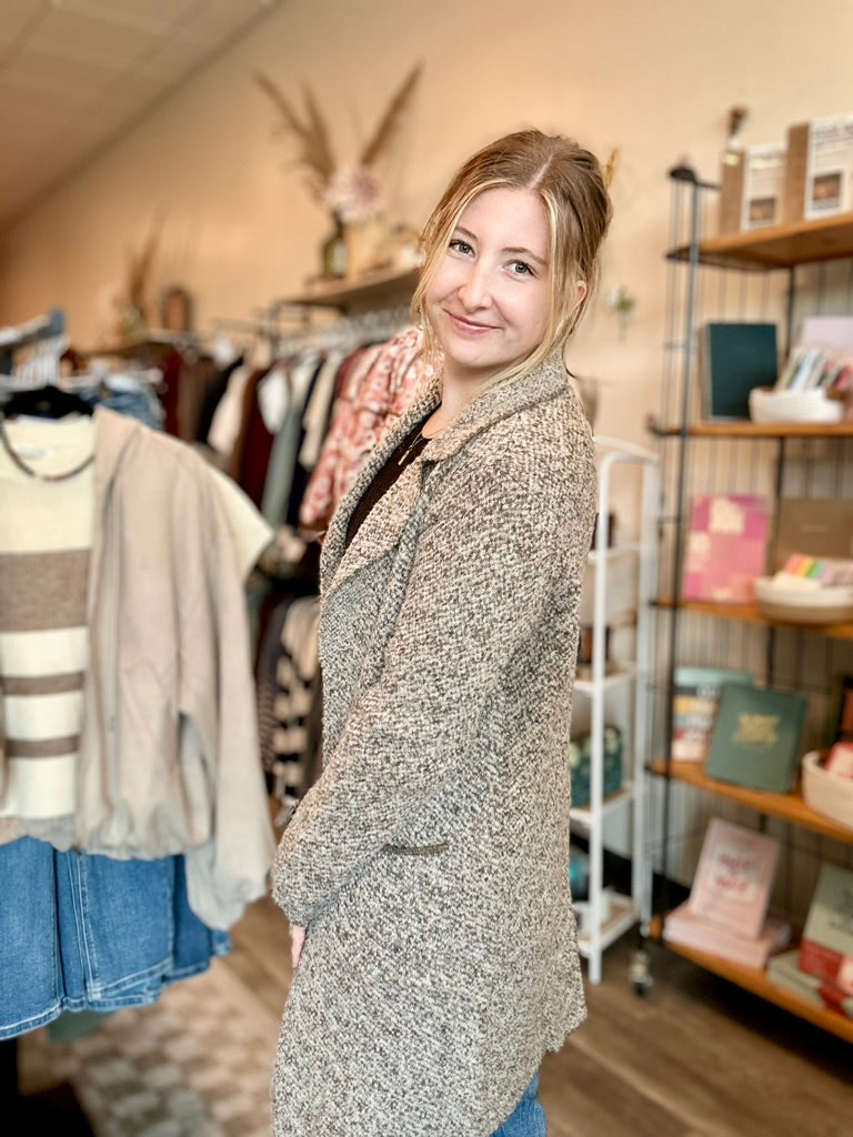 Jasmine Sweater Jacket-Be Cool-R3vel Threads, Women's Fashion Boutique, Located in Hudsonville, Michigan