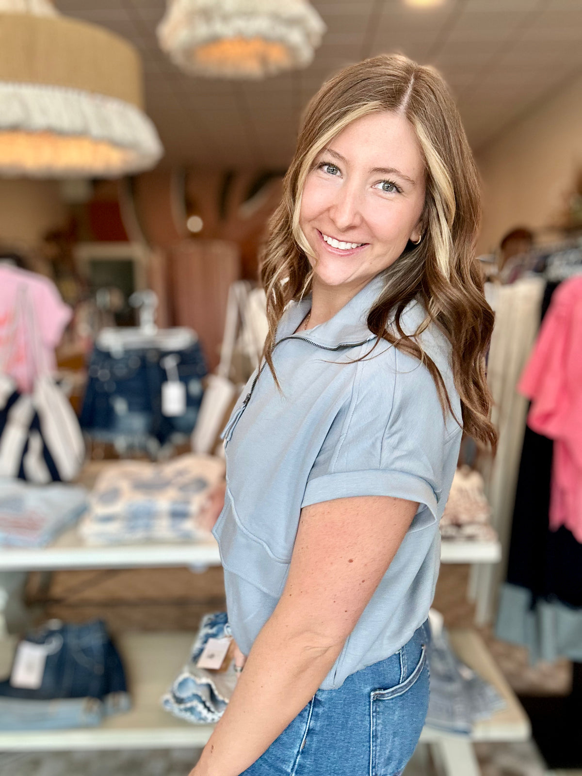 Georgia Top-Doe & Rae-R3vel Threads, Women's Fashion Boutique, Located in Hudsonville, Michigan