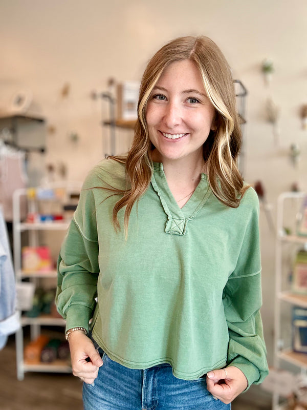 Lola Top-Blu Pepper-R3vel Threads, Women's Fashion Boutique, Located in Hudsonville, Michigan