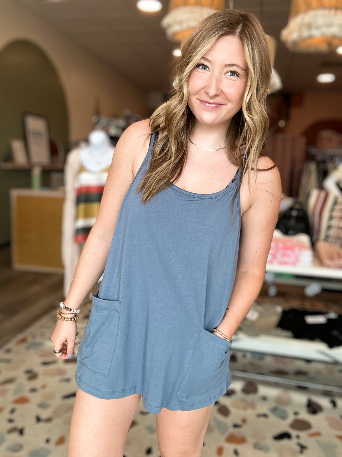 Anna Romper Dress-Final Touch-R3vel Threads, Women's Fashion Boutique, Located in Hudsonville, Michigan