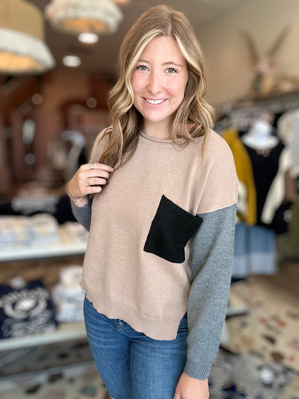 Mabel Sweater-Blu Pepper-R3vel Threads, Women's Fashion Boutique, Located in Hudsonville, Michigan