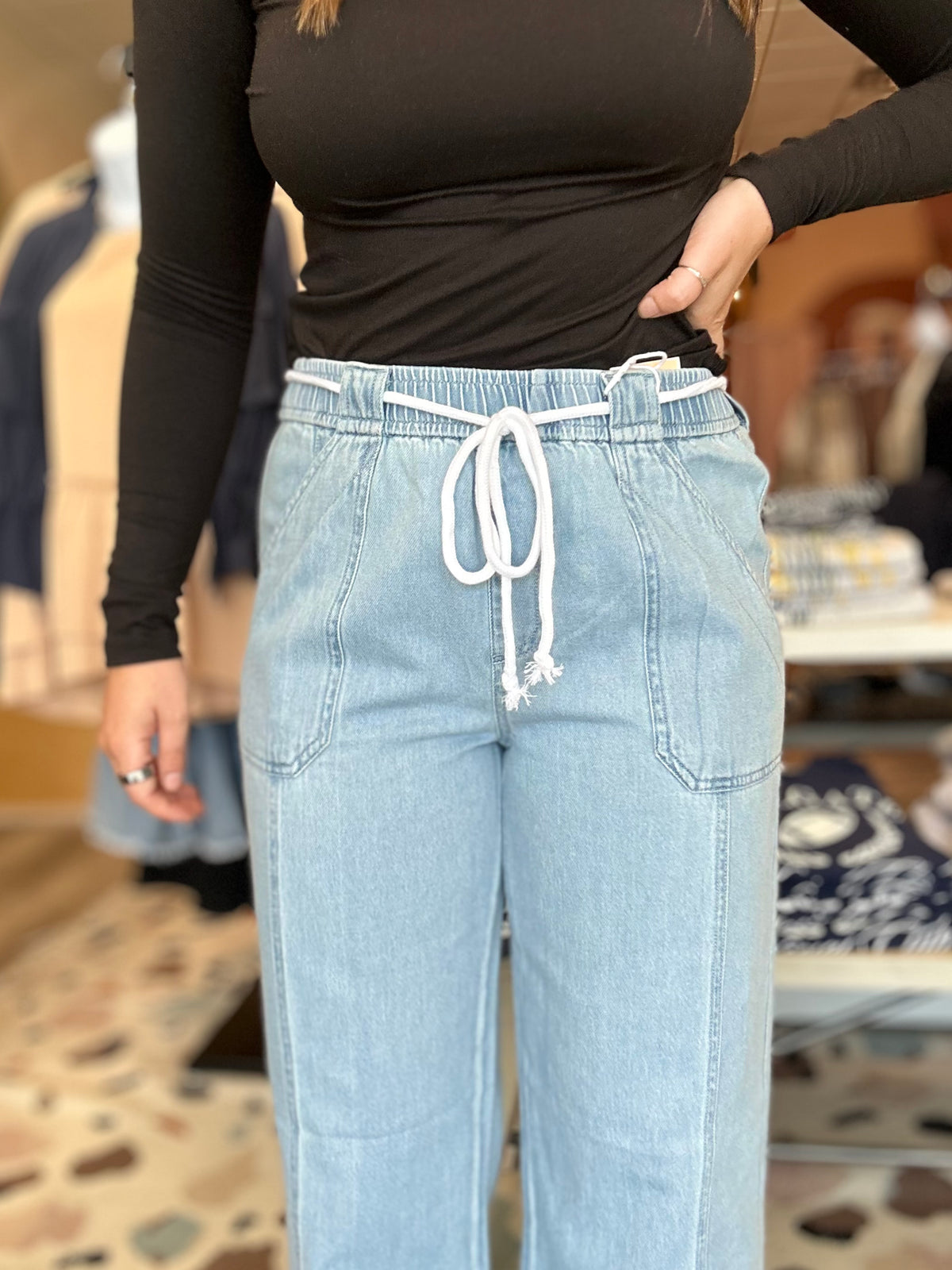 Shia Pull on Jeans-Risen-R3vel Threads, Women's Fashion Boutique, Located in Hudsonville, Michigan