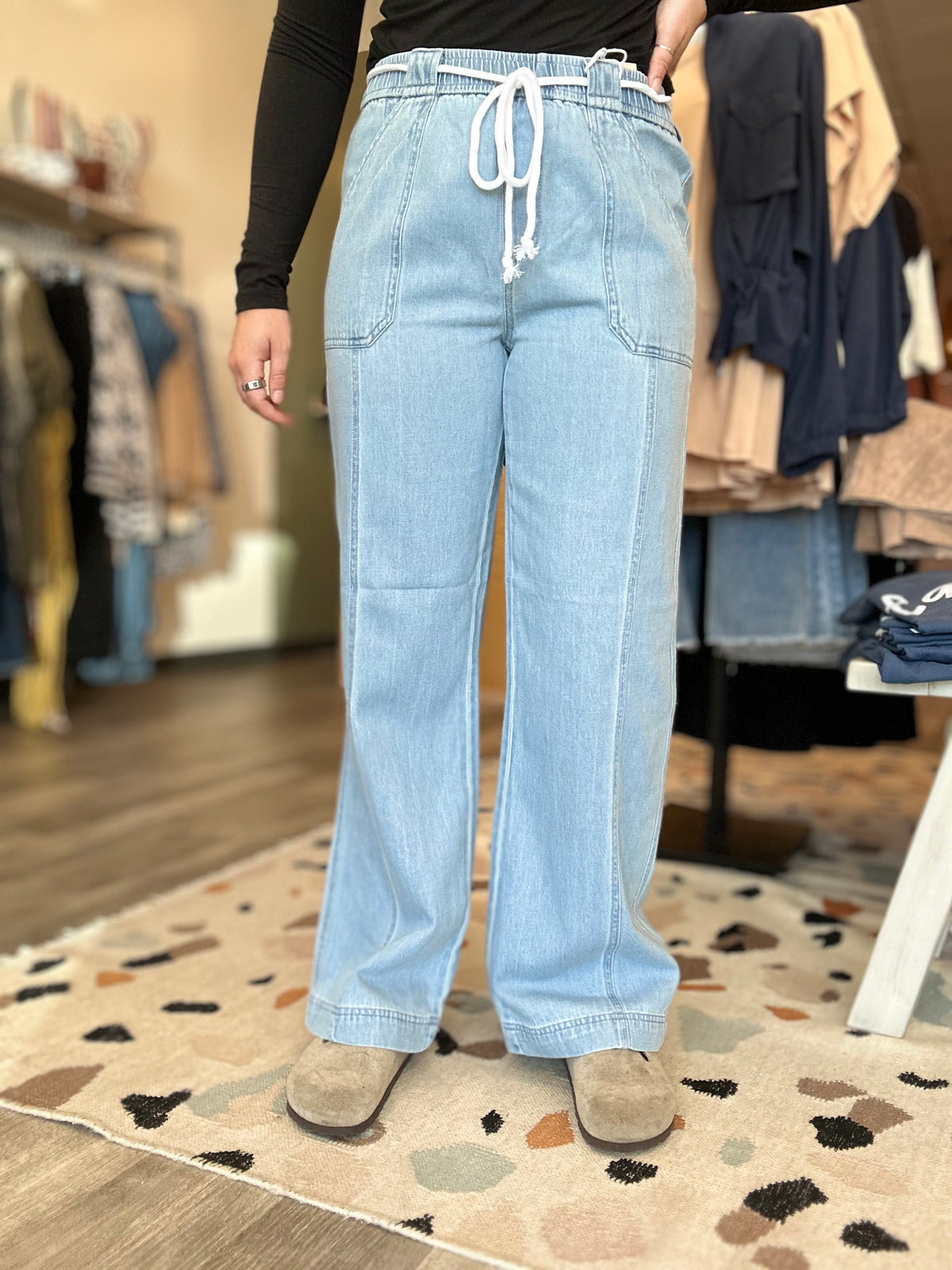 Shia Pull on Jeans-Risen-R3vel Threads, Women's Fashion Boutique, Located in Hudsonville, Michigan