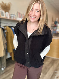 Mila Sherpa Vest-Rae Mode-R3vel Threads, Women's Fashion Boutique, Located in Hudsonville, Michigan