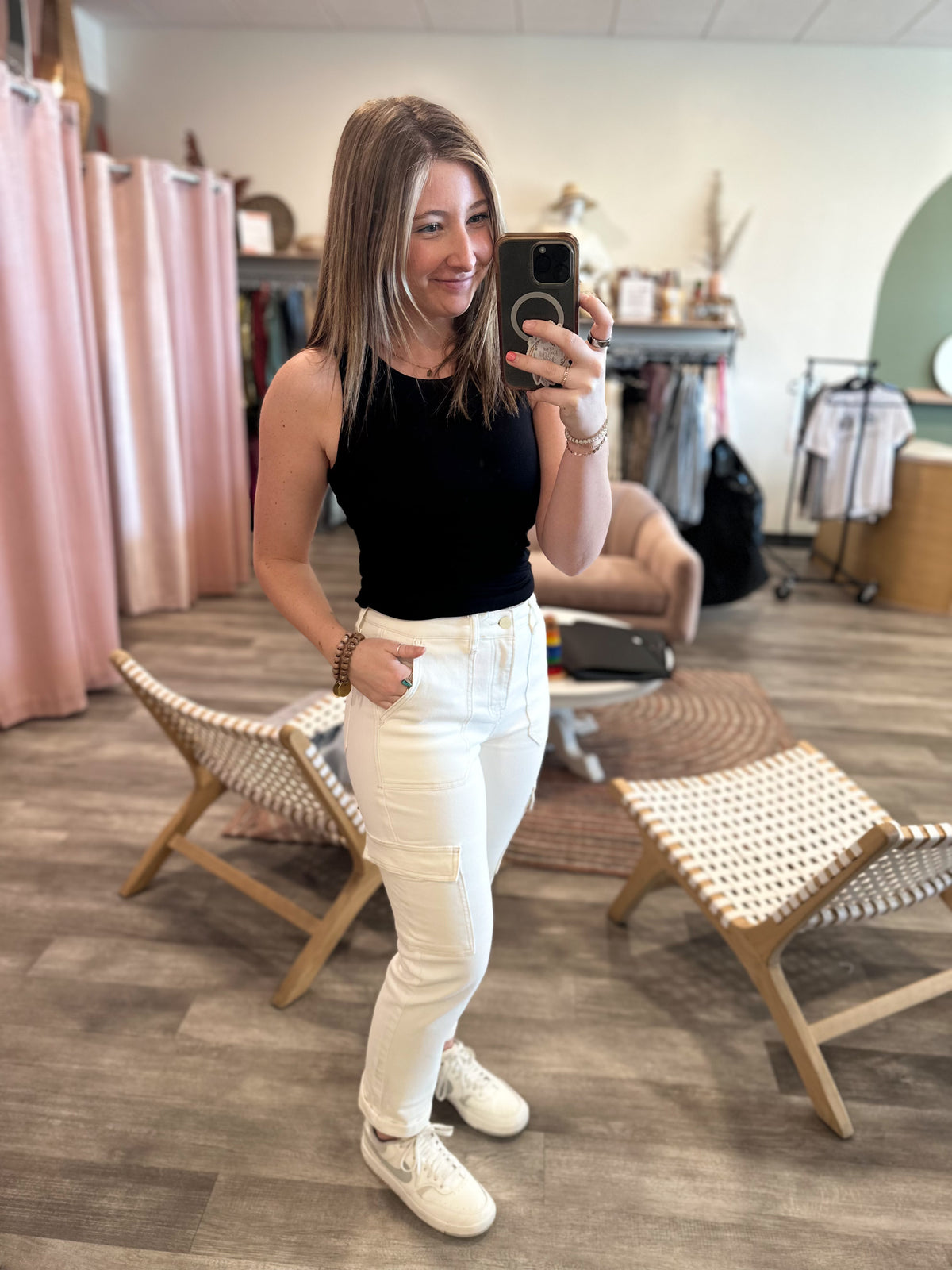 Belle Cargo Pants-Risen-R3vel Threads, Women's Fashion Boutique, Located in Hudsonville, Michigan