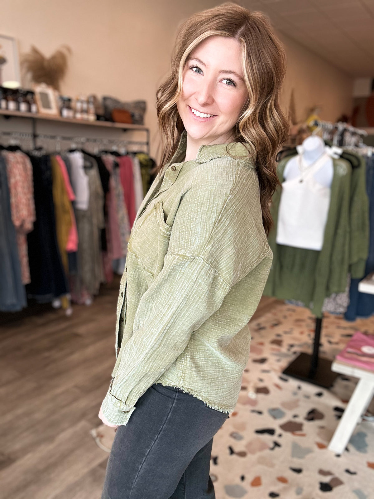 Miranda Top-Blu Pepper-R3vel Threads, Women's Fashion Boutique, Located in Hudsonville, Michigan