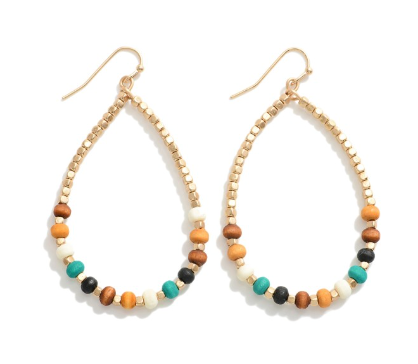 Stone & Gold teardrops-r3velthreads-R3vel Threads, Women's Fashion Boutique, Located in Hudsonville, Michigan