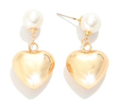 Heart pearl Drop-r3velthreads-R3vel Threads, Women's Fashion Boutique, Located in Hudsonville, Michigan