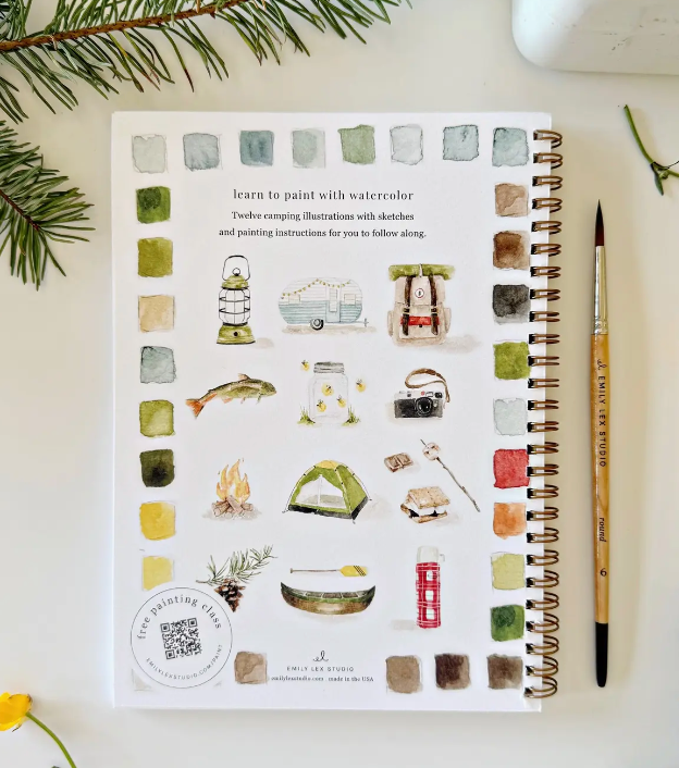 Camping Watercolor Workbook-r3velthreads-R3vel Threads, Women's Fashion Boutique, Located in Hudsonville, Michigan
