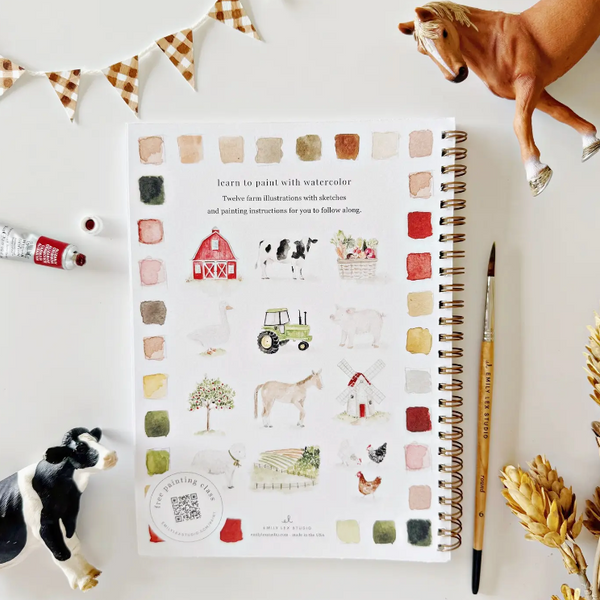 Watercolor Farm Workbook-r3velthreads-R3vel Threads, Women's Fashion Boutique, Located in Hudsonville, Michigan